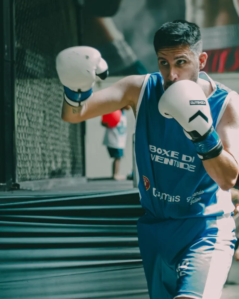Boxeur à l'entraînement