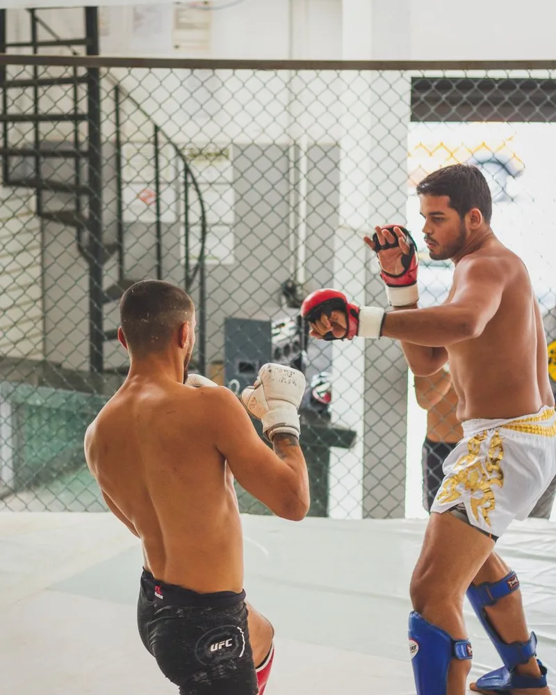 Combattants MMA à l'entraînement